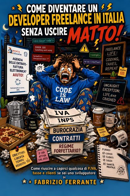 Copertina di «Come diventare un Developer Freelance in Italia, senza uscire matto!»